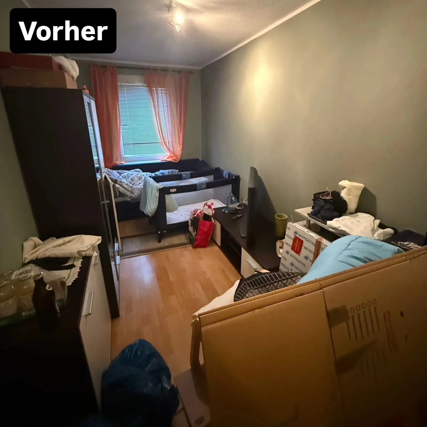 Vorher: Vollgestellte Wohnung